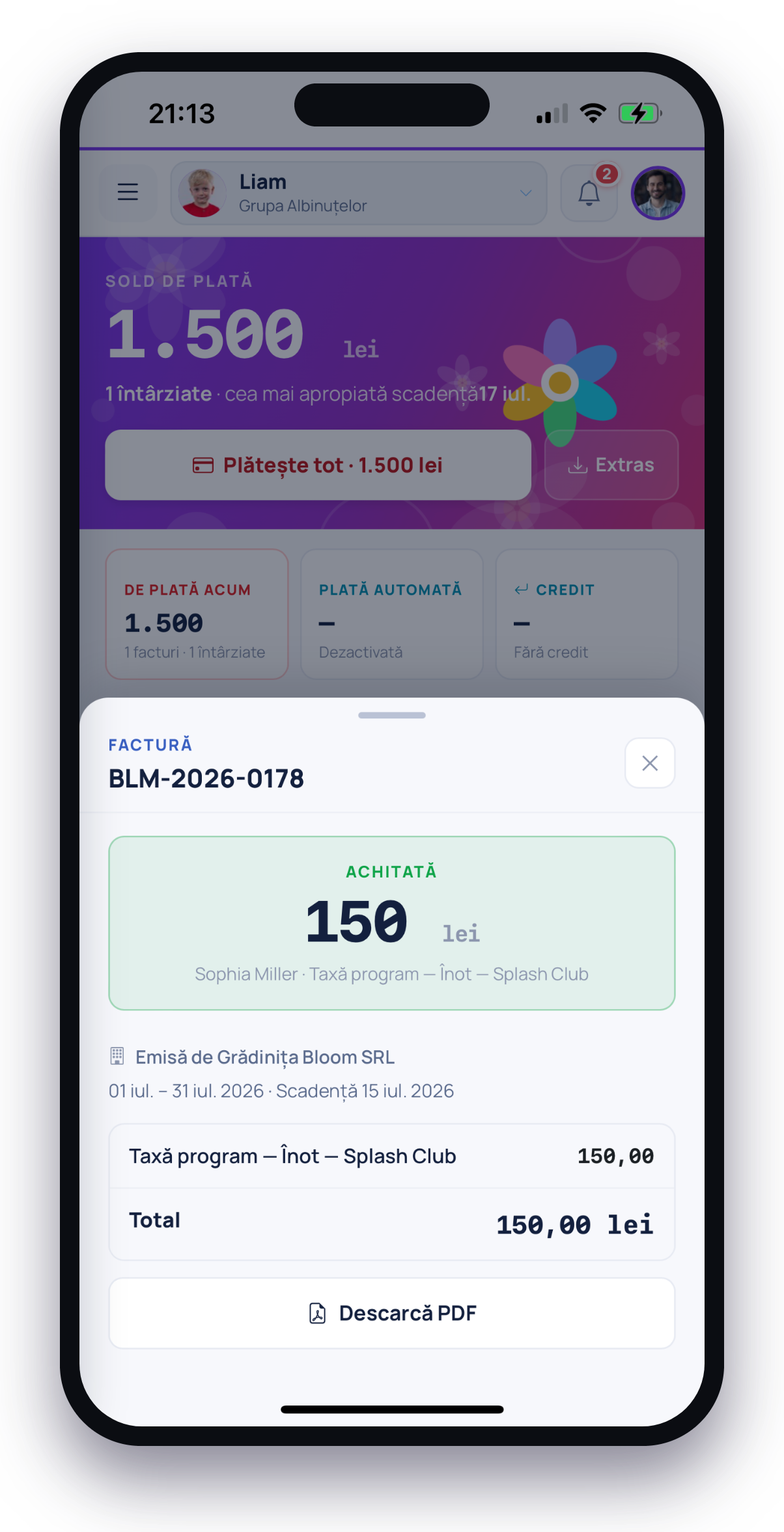 Factură — EduConnect
